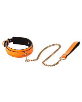 RADIANT COLLAR AND LEASH GLOW IN THE DARK ORANGE